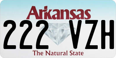AR license plate 222VZH