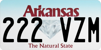 AR license plate 222VZM