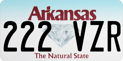 AR license plate 222VZR