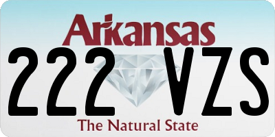 AR license plate 222VZS