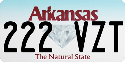 AR license plate 222VZT