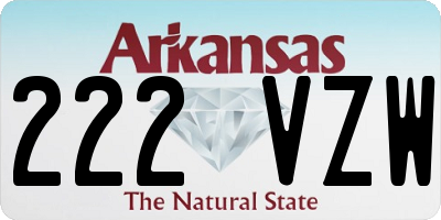 AR license plate 222VZW