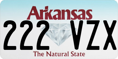 AR license plate 222VZX
