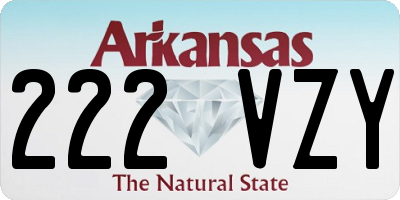 AR license plate 222VZY