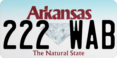 AR license plate 222WAB