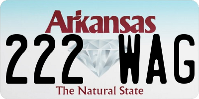 AR license plate 222WAG
