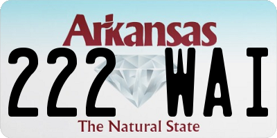 AR license plate 222WAI