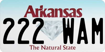 AR license plate 222WAM