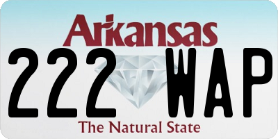 AR license plate 222WAP