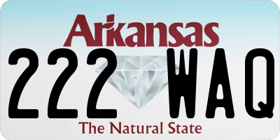 AR license plate 222WAQ