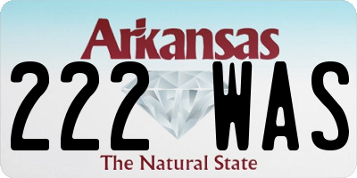 AR license plate 222WAS