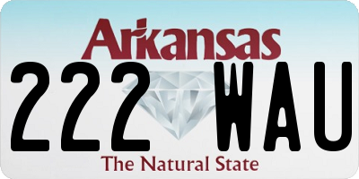 AR license plate 222WAU