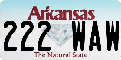 AR license plate 222WAW