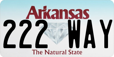 AR license plate 222WAY
