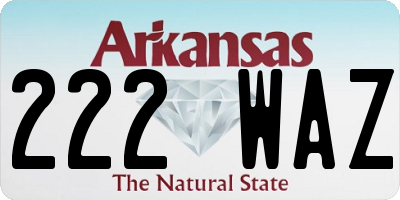 AR license plate 222WAZ