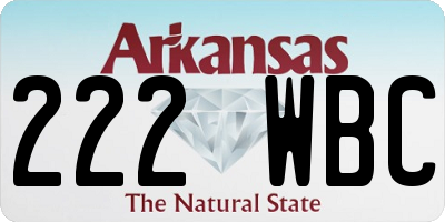 AR license plate 222WBC