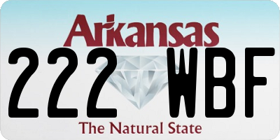 AR license plate 222WBF