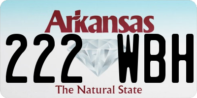 AR license plate 222WBH