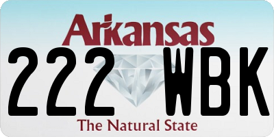 AR license plate 222WBK