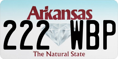 AR license plate 222WBP