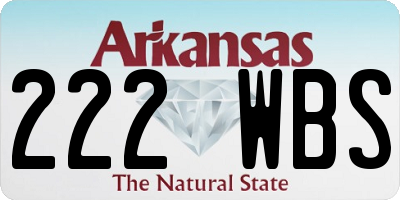 AR license plate 222WBS