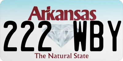 AR license plate 222WBY