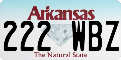 AR license plate 222WBZ