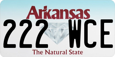 AR license plate 222WCE