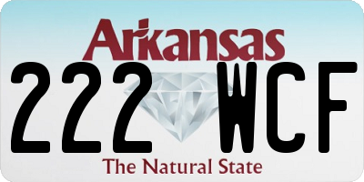 AR license plate 222WCF
