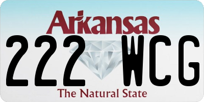 AR license plate 222WCG