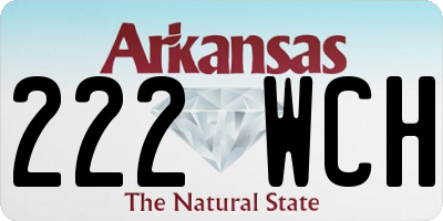 AR license plate 222WCH