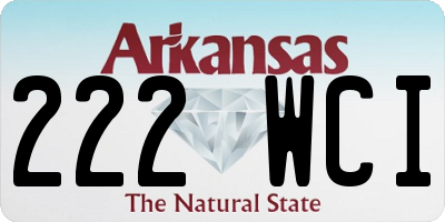 AR license plate 222WCI
