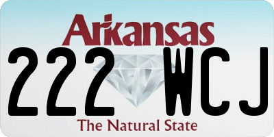 AR license plate 222WCJ