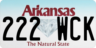 AR license plate 222WCK