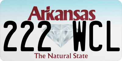 AR license plate 222WCL