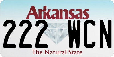 AR license plate 222WCN