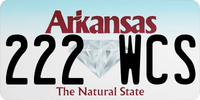 AR license plate 222WCS