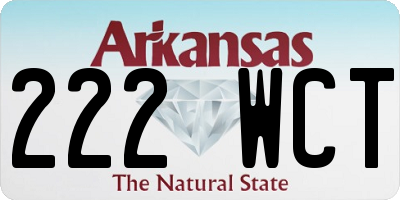 AR license plate 222WCT