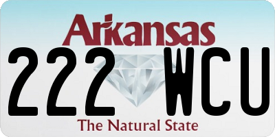 AR license plate 222WCU