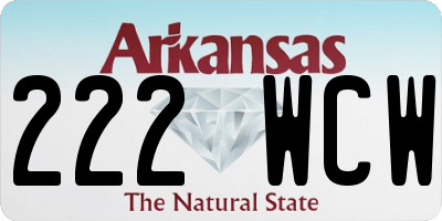 AR license plate 222WCW