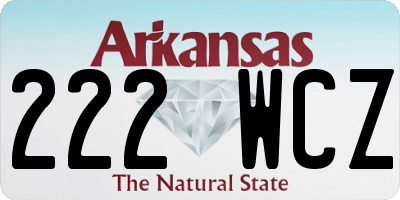 AR license plate 222WCZ
