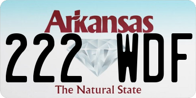 AR license plate 222WDF
