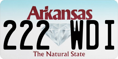 AR license plate 222WDI