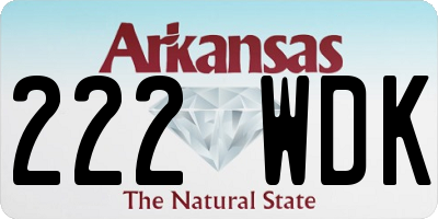 AR license plate 222WDK