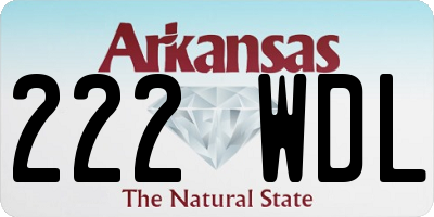 AR license plate 222WDL