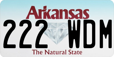 AR license plate 222WDM