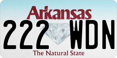AR license plate 222WDN