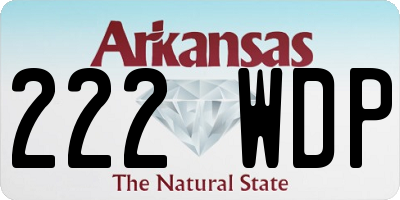 AR license plate 222WDP