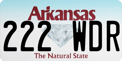 AR license plate 222WDR