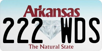 AR license plate 222WDS